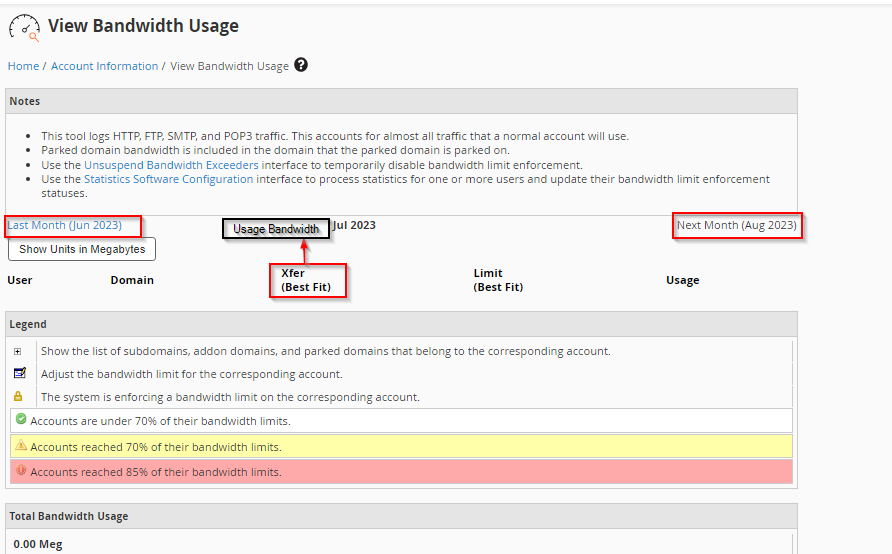 How to Check Bandwidth Usage from WHM Panel?